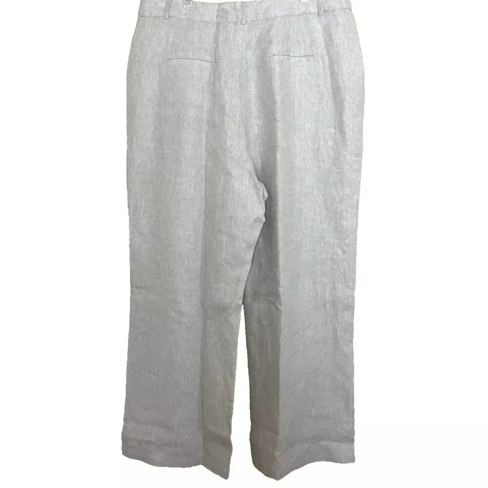 REFORMATION Vesta Linen Pant 18 NEW Quiet Luxury Old Money Minimalist Neutral